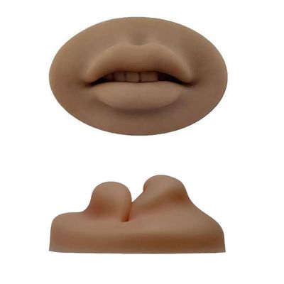 3D Tattoo Practice Lips, Silicone Lips for Makeup Practice, Soft Tattoo Practice Lips Model for Semi Permanent Make Up Supplies-black colour2Pcs/Set