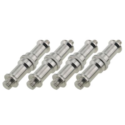 YTgilo 4PCS 1/4 to 3/8 Carbon Steel Adaptor Screws Straight Poon Stand Adaptor Screws Studio Light Stand for Studio Light Holder Hot Shoe Cold Shoe Adaptor Ball Head Wireless Flash Receiver