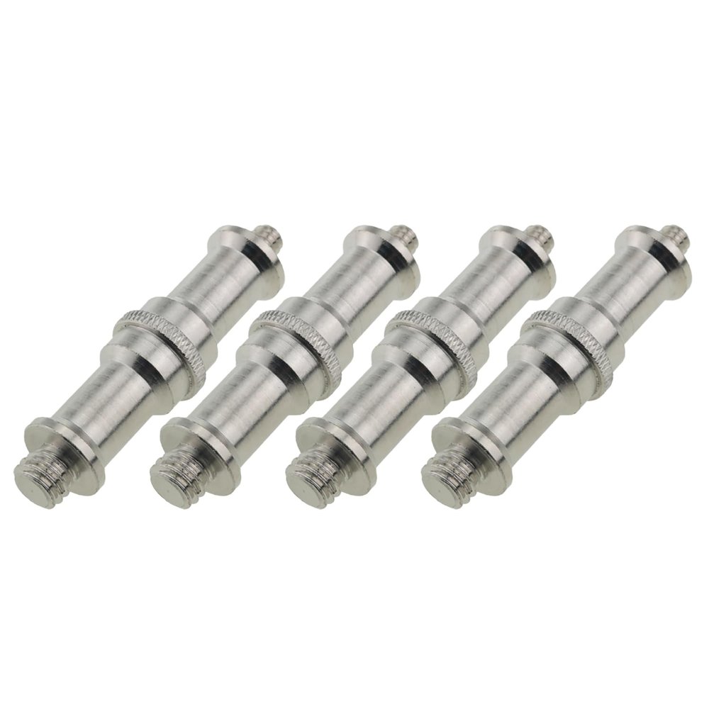 YTgilo 4PCS 1/4 to 3/8 Carbon Steel Adaptor Screws Straight Poon Stand Adaptor Screws Studio Light Stand for Studio Light Holder Hot Shoe Cold Shoe Adaptor Ball Head Wireless Flash Receiver