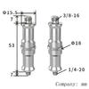 YTgilo 4PCS 1/4 to 3/8 Carbon Steel Adaptor Screws Straight Poon Stand Adaptor Screws Studio Light Stand for Studio Light Holder Hot Shoe Cold Shoe Adaptor Ball Head Wireless Flash Receiver view 2