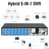 16 Channel Security Recorder DVR,5MP 16CH Surveillance Video Recorder for Security Camera,5MP Hybrid 5-in-1 Camera DVR AHD/TVI/CVI/CVBS/IP with Human Detection,24/7 Recording(with 2TB Hard Drive) view 3