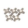 AROVHAR 5-Pack 4-Way F-Type Coax Cable Splitter Combiner Female to 4 Female for Video VCR Antenna TV Cable Satellite,Silver view 1