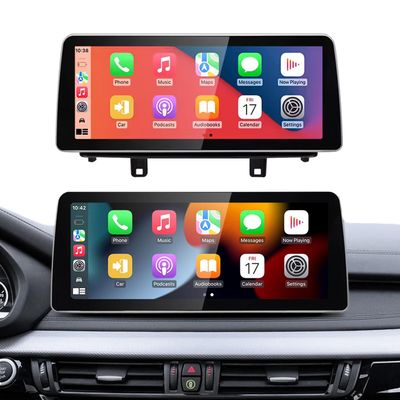 12.3" Car Stereo with Wireless CarPlay Android Auto IPS Touch Screen for BMW X5 F15 X6 F16 Multimedia Radio Receiver, Keeping Original Function/GPS Navigation/Bluetooth (12.3 Inch EVO 4+32GB)