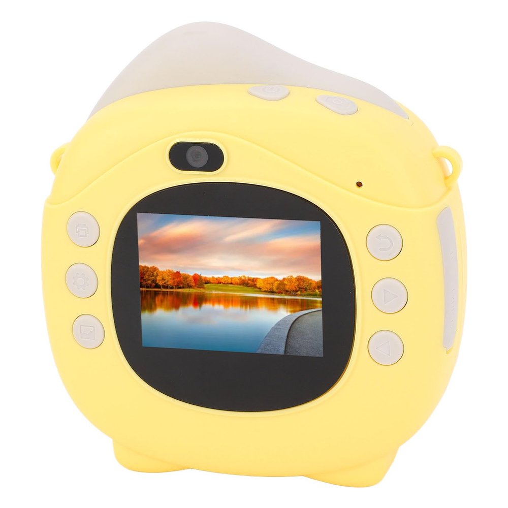 Kids Camera Instant Print, Christmas Birthday for Girls Boys, Yellow Digital Camera with 3 Rolls Printing Paper, 12MP Print Camera, for 4 5 6 7 8 9 Year Old Girls Boys (No Memory