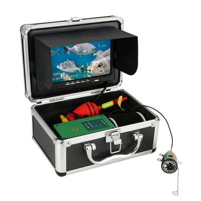 1000TVL Underwater Fishing Camera,Ice Fishing Camera W/DVR, Portable Video Cameras Fish Finder W/ 7" IPS Monitor And 12PCS IR Lights Underwater Camera,For Ice/Sea/River Fi(Size:15 M/49 FT,Color:Black)