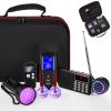 Dunzy 8 Pcs Ghost Hunting Equipment Kit, Include 1 Emf Meter 1 Spirit Ghost Hunting Research Case 1 Voice Recorders 1 Flashlight 1 Speaker 2 Motion Light up Cat Balls and 1 Fm Radio(Emf Meter 2) view 1