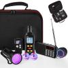 Dunzy 8 Pcs Ghost Hunting Equipment Kit, Include 1 Emf Meter 1 Spirit Ghost Hunting Research Case 1 Voice Recorders 1 Flashlight 1 Speaker 2 Motion Light up Cat Balls and 1 Fm Radio(Emf Meter 3) view 1