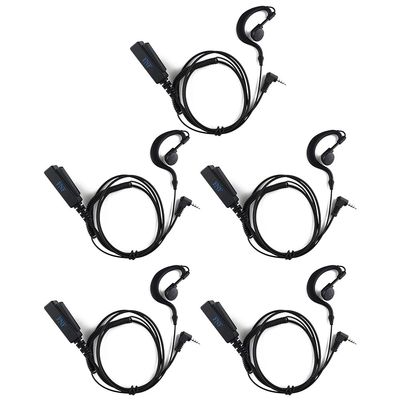 5-Pack Two Way Radio walkie Talkie C Style earpiece 3.5mm G Shape Earpiece Headset for Hytera PNC380 PNC380S PNC360S PNC370SE EHS24 POC radios