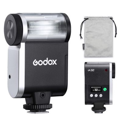 Godox iA32 Camera Flash, Angle Adjustable Flash, GN15 with 8 Levels Flash Power, CCT 6200K200K Flash for Canon/Sony/Fujifilm/Nikon/Panasonic/Olympus, for Cameras with Single-Contact Hotshoe