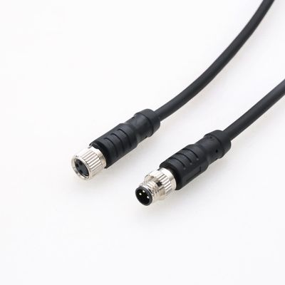 DRRI 3Pin M8 Connector Male to Female Aviation Sensor Connector PVC Shielded Electrical Cable for Industrial Automation Devices 10M