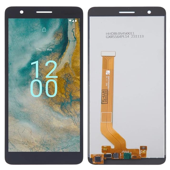 LCD Screen for Nokia C02 Display with Digitizer Full Assembly Phone Touch Screen Repair Replacement Part