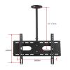 Tilt 360 Swivel TV Bracket, Adjustable Ceiling TV Mount, Fits Most 32-70inch LCD Flat Screen and Curved TVs, Max VESA 600x400mm view 2