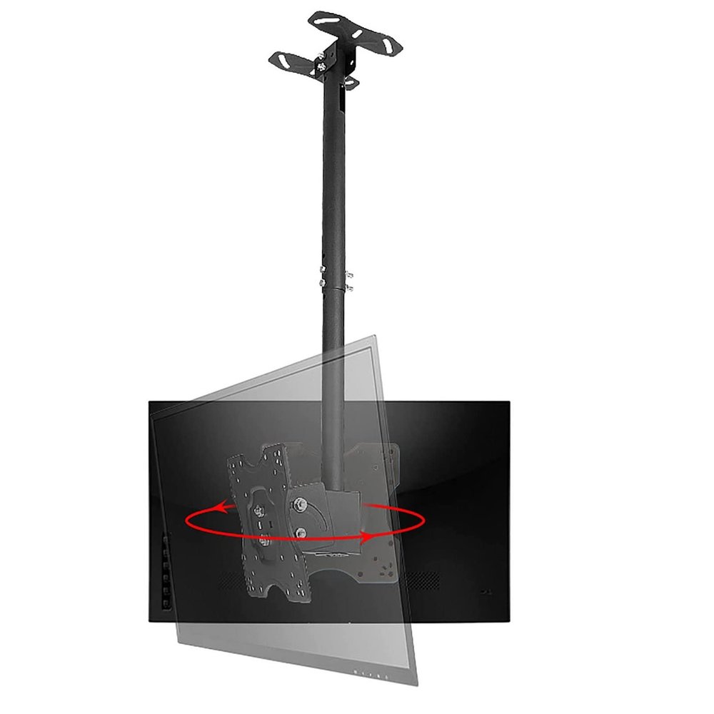 Adjustable Ceiling TV Mount Bracket - 2 Sided Ceiling TV Mount Bracket, Tilt and Rotatable TV Stand, for TVs 20 to 32 Inches, Max Weight 60lbs Per Screen,One Color 1m
