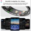 Smart Ring for Men Women Smart Ring Men Temperature Heart Rate Monitor Sleep Tracker Call/SNS Notification Fitness Tracker Gesture Control Pedometer Calories Step Counter Compatible with iOS Android view 2