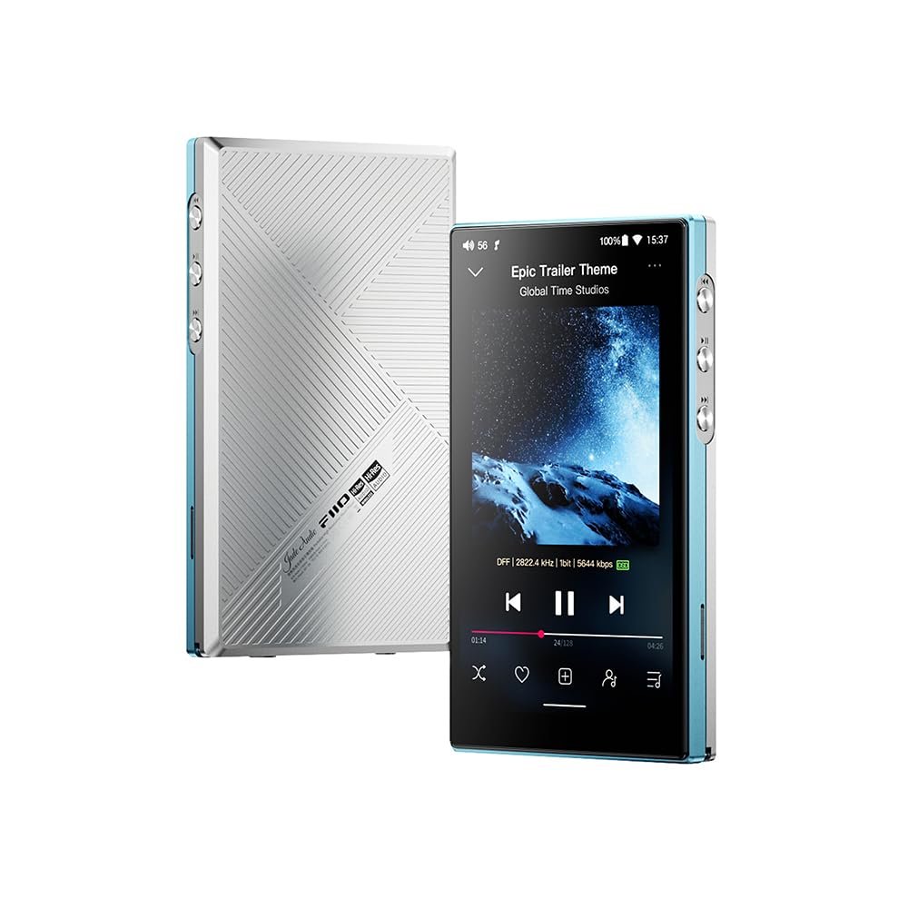 JadeAudio/FiiO JM21 Android 13 Hi-Res Music Player MP3 with Snapdragon 680, Bluetooth WiFi USB DAC 12.5H Playtime (Sky Blue)