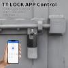 HXBER Fingerprint Padlock,Heavy Duty Fingerprint Padlock with APP Waterproof Smart Lock with Key for Warehouse Fence Outdoor Gate Rechargeable Smart Padlock view 4
