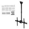 TV Ceiling Mount - 360 Rotation Adjustable Height Bracket for Flat Screen TV, Fits Up to 75 Inch TVs, 110 Pound Capacity, Max VESA 400x400, Black view 1