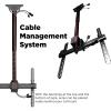 TV Ceiling Mount - 360 Rotation Adjustable Height Bracket for Flat Screen TV, Fits Up to 75 Inch TVs, 110 Pound Capacity, Max VESA 400x400, Black view 3
