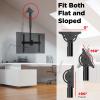 TV Ceiling Mount - 360 Rotation Adjustable Height Bracket for Flat Screen TV, Fits Up to 75 Inch TVs, 110 Pound Capacity, Max VESA 400x400, Black view 4