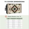 Falaniique Southwest Tribal Waterproof Outdoor TV Cover 80-85 Inch Weatherproof, Aztec Fancy Abstract Geometric Ethnic Outside Television Cover TV Screen Protector with Remote Control Pocket view 2