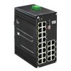 24-Port Gigabit Network Switch, L2+ Managed PoE Ethernet Switch, Support IEEE802.3af/at, Ring Network, VLAN, IPv4/IPv6 Management, Plug and Play, Din-Rail Design view 1