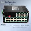 24-Port Gigabit Network Switch, L2+ Managed PoE Ethernet Switch, Support IEEE802.3af/at, Ring Network, VLAN, IPv4/IPv6 Management, Plug and Play, Din-Rail Design view 2