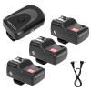 Cordless Flash Trigger Transmitter and Receiver Set, 16 Channel Cordless Remote Trigger with 1 Transmitter 3 Receivers 1 Sync Wire Cable view 1