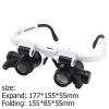 Lab Microscope Accessories 2LED Head-Mounted Illuminating Microscope Headband Repair LED Lamp Light 8X 15x 23x Magnifier view 2