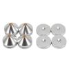 Premium Speaker Isolation Feet: Aluminum Alloy Vibration Absorber Spikes, HiFi Audio Equipment Accessories, for CD, DVD Players, Amplifiers and More, 4 Pack (Silver) view 2
