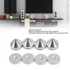 Premium Speaker Isolation Feet: Aluminum Alloy Vibration Absorber Spikes, HiFi Audio Equipment Accessories, for CD, DVD Players, Amplifiers and More, 4 Pack (Silver) view 3