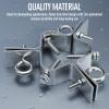 Guy Wire Ring, Adjustable 3 Way Down Antenna Guy Wire Ring, Guy Wire Clamp up to 2-1/4" Mast ,Made of Heavy Duty Galvanised Steel (Set of 2 Guy Wire Rings) view 2