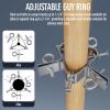 Guy Wire Ring, Adjustable 3 Way Down Antenna Guy Wire Ring, Guy Wire Clamp up to 2-1/4" Mast ,Made of Heavy Duty Galvanised Steel (Set of 2 Guy Wire Rings) view 4