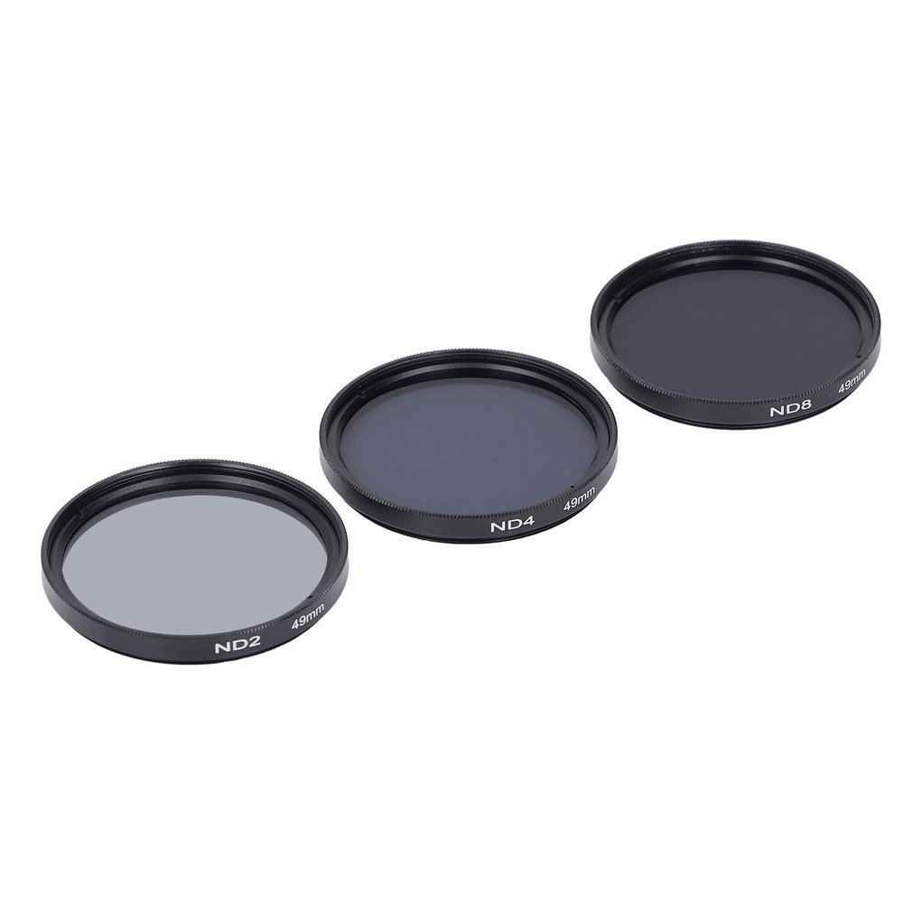 shenruifa ND Filters Set HD Multi Layer Coating Anti Overexposure Anti Scattered Light Anti Scratch ND2 ND4 ND8 Filters for Accessory (49mm)