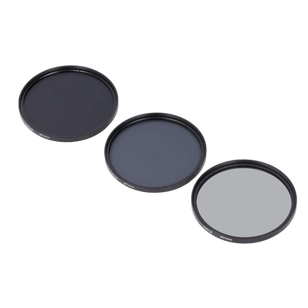 shenruifa ND Filters Set HD Multi Layer Coating Anti Overexposure Anti Scattered Light Anti Scratch ND2 ND4 ND8 Filters for Accessory (67mm)