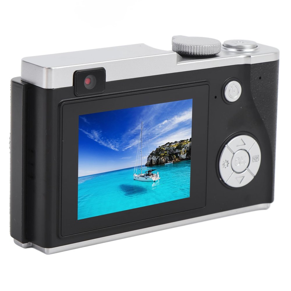 4K Digital Camera, 64MP 16X Zoom CCD Camera, 2.4 inches IPS Screen Vlogging Camera USB C Charging for Kids Adults, Portable HD Anti Shake Digital Zoom Camera with Fill Light (32GB)