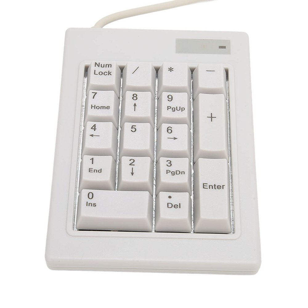 flexman Wired Number Pad, 17 Key Linear Action Switch Mechanical Keypad Ergonomic Numeric Keypad for Laptop Desktop PC for Office Accounting Financial Supermarkets