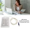 flexman Wired Number Pad, 17 Key Linear Action Switch Mechanical Keypad Ergonomic Numeric Keypad for Laptop Desktop PC for Office Accounting Financial Supermarkets view 2