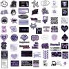 120Pcs Purple Aesthetic Stickers Moon StickerCool Black Purple StickersVinyl Waterproof Decal,Perfect for Kids,Teens, Water Bottle Suitcase Phone Skateboard Guitar Water Cup Bike Laptop Scrapbook view 4