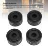 goodstumbler 4PCS Speaker Isolation Feet with Anti Slip Rubber Rings, Reduce Vibration Aluminium Alloy Feet Spikes for Amplifier, Cd, DVD Player, HiFi Devices (Black) view 2
