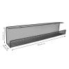 JOROBURO Under Desk Organizer, Iron Under Table Power Strip Cable Management Storage Basket Shelf, Under Desk Cable Management Tray Black for Home Office Black (Large) view 2