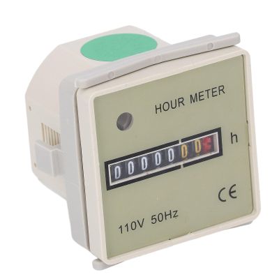 Hyuduo Mechanical Hour Meter 0-99999.99H for Generators, Compressors & Chainsaws Industrial Time Counter with Visual Indicator, Compact Design, Secure Power Cable
