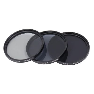 shenruifa ND Filters Set HD Multi Layer Coating Anti Overexposure Anti Scattered Light Anti Scratch ND2 ND4 ND8 Filters for Accessory (55mm)