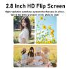 5K Digital Camera for Photography, 80MP 18X Zoom HD Video Camera with 2.8 Inch Flip Screen, 5 Axis Stabilized Compact Selfie Camera for Beginners view 2