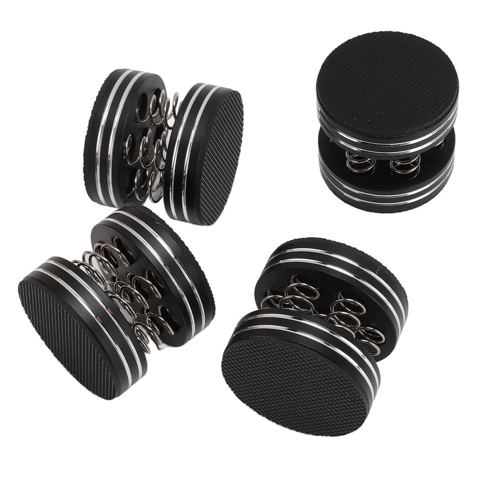 goodstumbler 4Pcs Speaker Isolation Spring Feet, Aluminum Alloy Reduce Vibration, Speaker Stand for Cd DVD Machine Amplifier and More, No Drilling (Black)