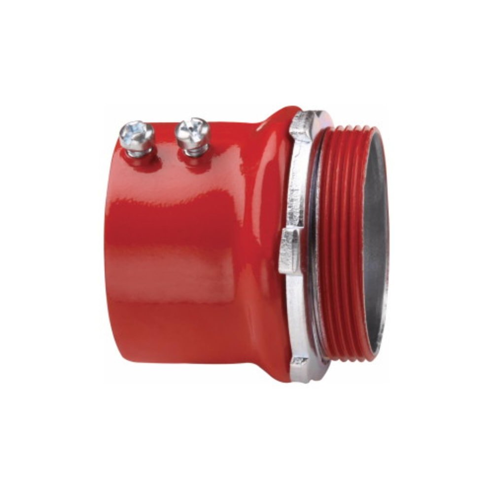 Eaton Electrical - 459BLUE - Eaton Crouse-Hinds Series EMT Set Screw Type Connector, Blue, EMT, Straight, Non-Insulated,