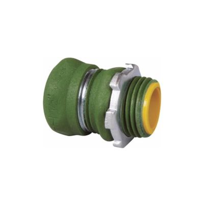 Eaton Electrical - 1659BLACK - Eaton Crouse-Hinds Series EMT Compression Connector, Black, EMT, Straight, Insulated,