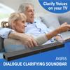 ZVOX AccuVoice AV855 Dialogue Clarifying Soundbar - Patented Hearing Technology with 20 Levels of Voice Boost, Dual Subwoofers, Low-Profile TV Speaker for Home Theater and Smart TV - Black view 2