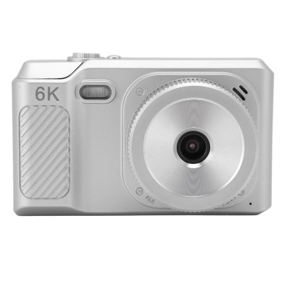 Sanpyl Digital Camera, 48MP 1080P HD 16X Digital Zoom Vlog Camera, Auto Focus Anti Shake Video Camera for Photography, Small Compact Camera for Travel (Silver)