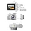 Sanpyl Digital Camera, 48MP 1080P HD 16X Digital Zoom Vlog Camera, Auto Focus Anti Shake Video Camera for Photography, Small Compact Camera for Travel (Silver) view 4