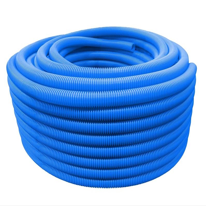 1.5 in. x 100 ft Shurtek Flexible Corrugated Blue HDPE Non Split Tubing Wire Loom